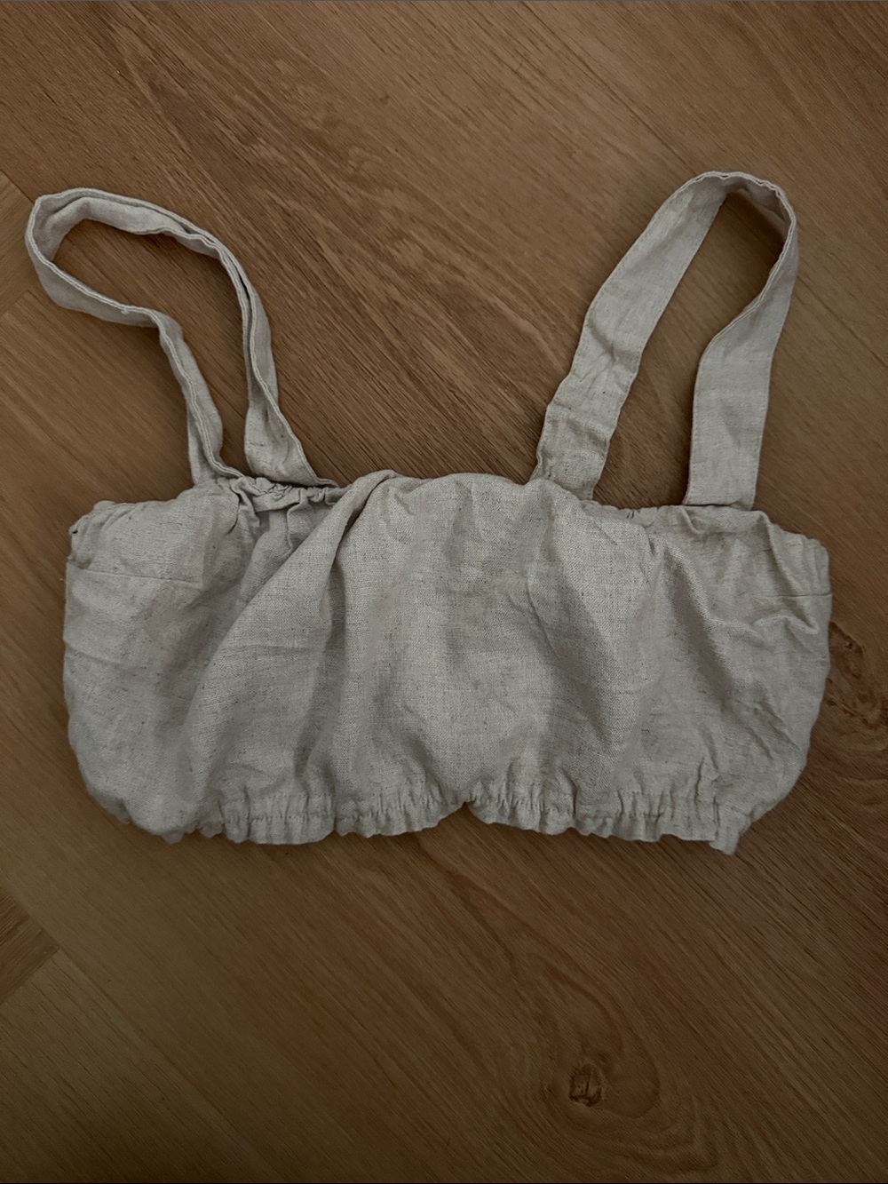 Cropped Neutral Linen Top